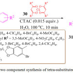 Scheme 6: One pot two component synthesis of tetra-substituted pyrrole derivatives.