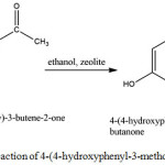 Figure 4: The hydration reaction of 4-(4-hydroxyphenyl-3-methoxy)-3-buten-2-one. 
