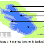Figure 1: Sampling location in Radoniq lake
