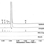 Figure 1: Selectivity chromatogram for blank, mix impurities standard, unspiked and spiked test.