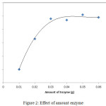 Figure 2: Effect of amount enzyme.