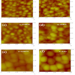 Figure 3: AFM micrographs of Zn1-xAgxO thin films.