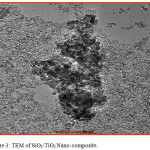 Figure 3: TEM of SiO2/TiO2 Nano-composite.