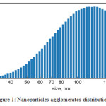 Figure 1: Nanoparticles agglomerates distribution.