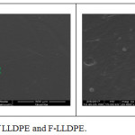 Figure 4: SEM images of LLDPE and F-LLDPE.