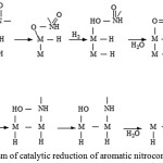 Figure 12: Mechanism of catalytic reduction of aromatic nitrocompounds by Dorfman.