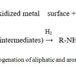 Figure 2: Mechanism of hydrogenation of aliphatic and aromatic nitro compounds on supported Pt catalysts.21,22
