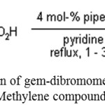 Scheme 11: Reaction of gem-dibromomethylarenes& Active Methylene compound.24