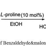Scheme 19: Reaction of Benzaldehyde & malonotrile with resorcinol.34