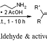 Scheme 8: Reaction of Aldehyde & active methylene compound.21