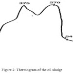 Figure 2: Thermogram of the oil sludge.