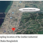 Figure 1: Sampling location of the leather industrial zone Savar, Dhaka Bangladesh.