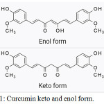 Figure 1: Curcumin keto and enol form.
