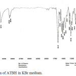 Figure 2: IR spectrum of ATBH in KBr medium.