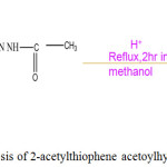 Scheme 1: Synthesis of 2-acetylthiophene acetoylhydrozone (ATAH).