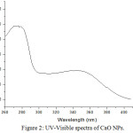 Figure 2: UV-Visible spectra of CaO NPs.