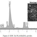 Figure 2: EDX  for PLA-HAZrO2 powder.