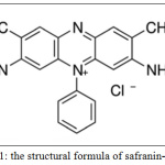 Figure 1: The structural formula of safranin-Odye.