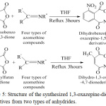 Figure 5: Structure of the synthesized 1,3-oxazepine-dione derivatives from two types of anhydrides. 