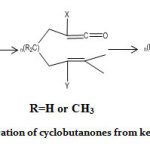 Scheme 1: Preparation of cyclobutanones from ketene precursor.