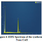 Figure 4: EDX Spectrum of the synthesized