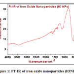Figure 1: FT-IR of iron oxide nanoparticles (IONPs).