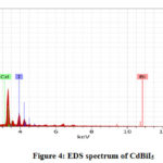 Figure 4: EDS spectrum of CdBiI5
