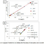 Figure 6: Langmuir Models for (A) Lithium (B) Potassium of Adsorption onto Lewatit Resin