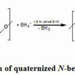 Scheme 2: Reduction of quaternized N-benzyl N'-methyl chitosan