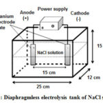 Figure 1: Diaphragmless electrolysis tank of NaCl solutions