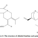 Figure 4: The structure of alkaloid lombine and quinine