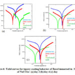 Figure 6: Tafel curves for tepoxy coating behavior