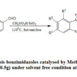 Scheme 2: Synthesis of bis-benzimidazoles catalysed by Methanesulphonic acid-silica 