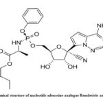 Figure 1: Chemical structure of nucleotide adenosine analogue Remdesivir antiviral drug.30