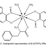 Figure 11: Anticipated representation of [Ce(1N2N)2•(Phe)•2H2O]