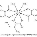 Figure 12: Anticipated representation of [Ce(1N2N)2•(Thr)•2H2O]