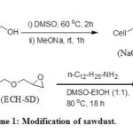 Scheme 1: Modification of Sawdust