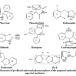 Figure 2: Structure of predicted universal pharmacophore of the prepared molecules and reported medicines